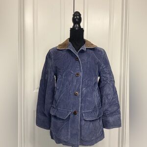 L.L. Bean Corduroy Barn Chore Jacket Tan Collar Women’s XS PET Petite